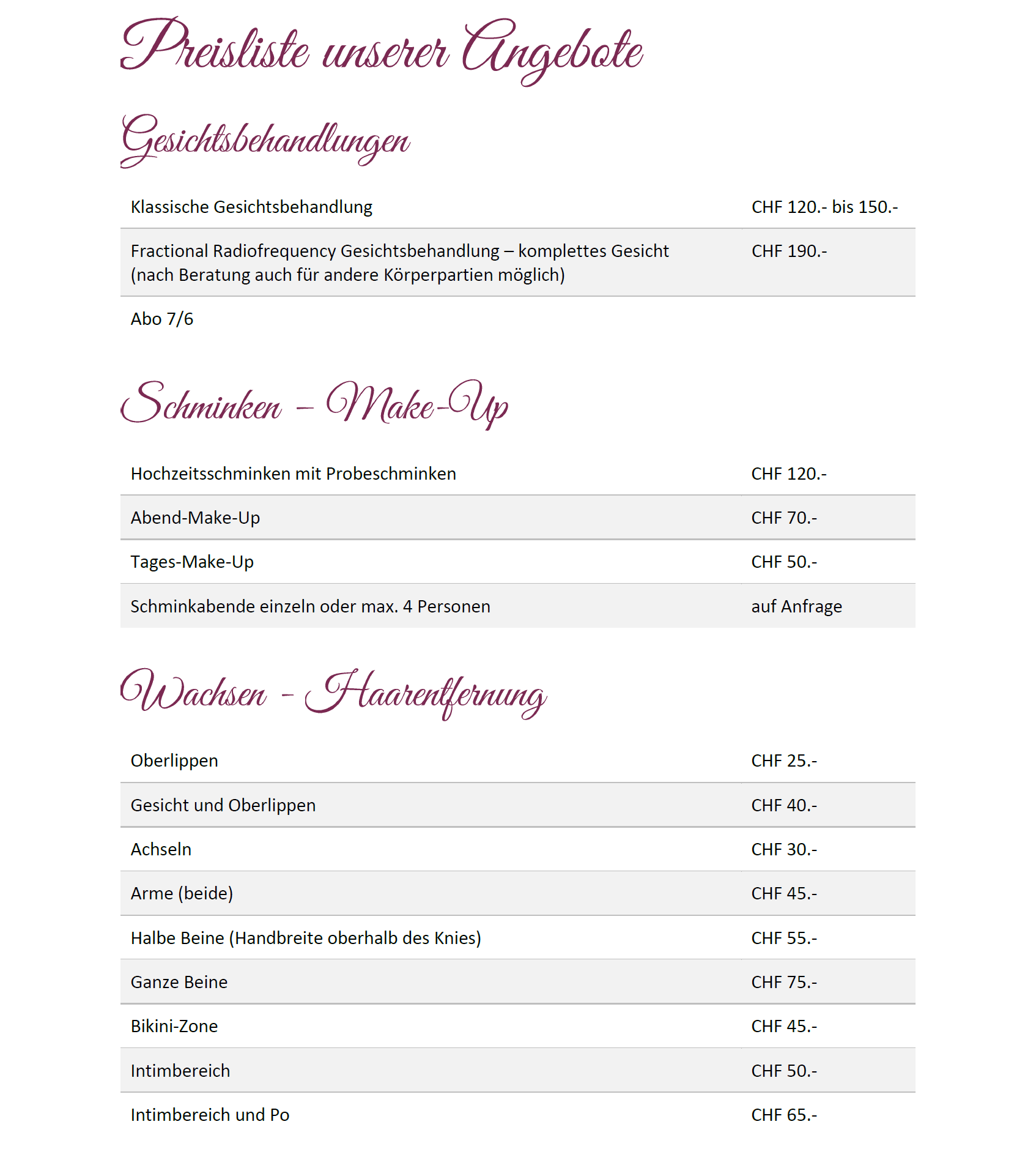 Angebot Sakura Kosmetik Mirjam Kuchler